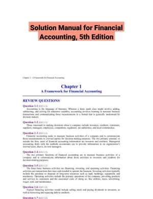Solution Manual for Financial Accounting, 5th Edition