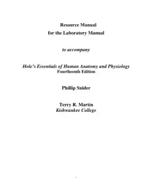 Lecture Notes For Hole's Essentials of Human Anatomy and Physiology, 14th Edition