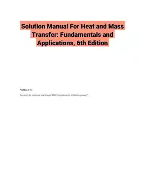 Solution Manual For Heat and Mass Transfer: Fundamentals and Applications, 6th Edition