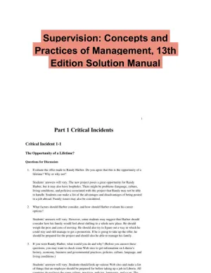 Supervision: Concepts and Practices of Management, 13th Edition Solution Manual