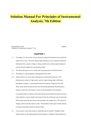 Solution Manual For Principles of Instrumental Analysis, 7th Edition