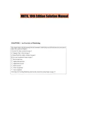 MKTG, 10th Edition Solution Manual