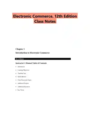 Electronic Commerce, 12th Edition Class Notes