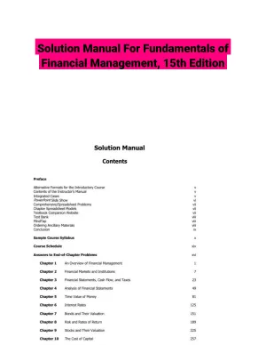 Solution Manual For Fundamentals of Financial Management, 15th Edition