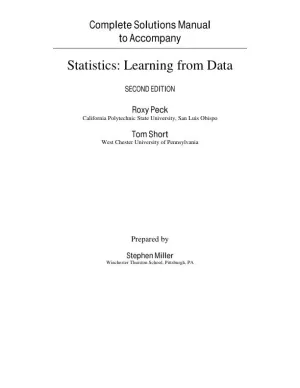 Solution Manual for Statistics: Learning from Data, 2nd Edition