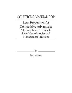 Solution Manual For Lean Production for Competitive Advantage, 1th Edition