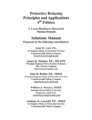 Solution Manual For Protective Relaying: Principles and Applications, 4th Edition