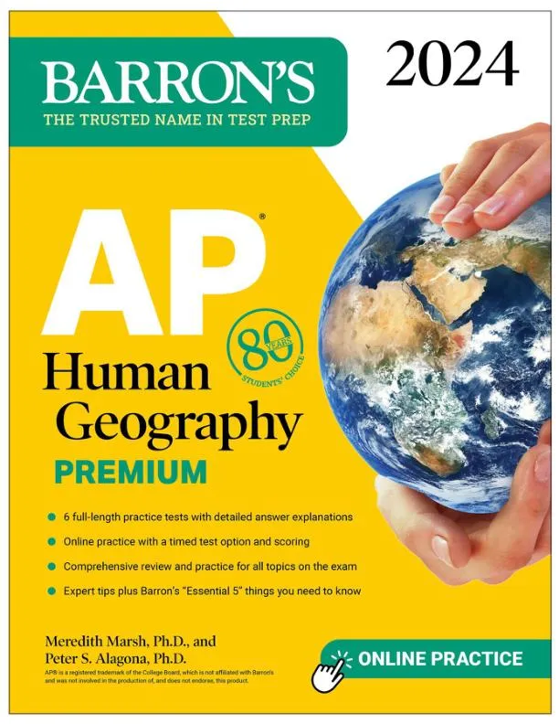 AP Human Geography Premium, 2024: 6 Practice Tests (2024)