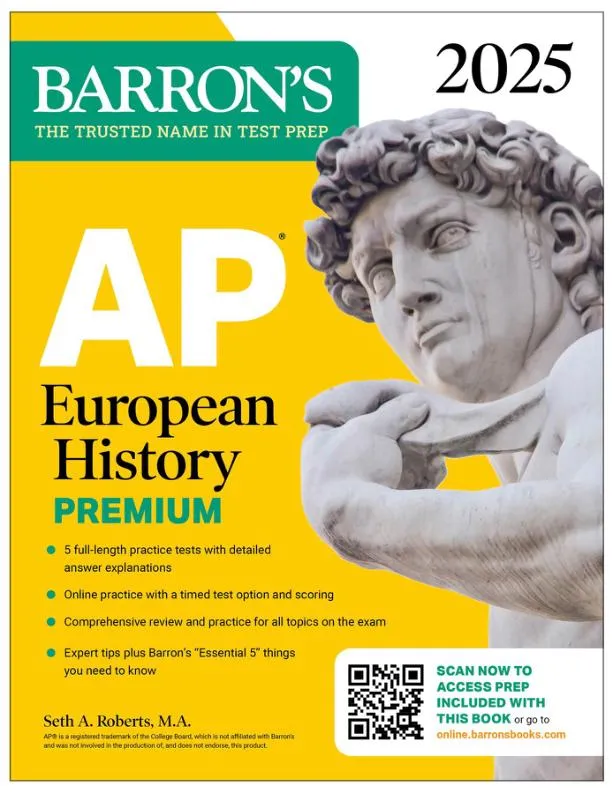 AP European History Premium, 2025: Prep Book with 5 Practice Tests + Comprehensive Review (2024)