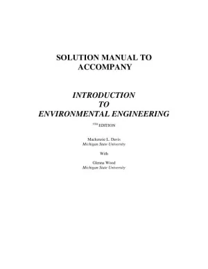 Solution Manual for Introduction to Environmental Engineering, 5th Edition