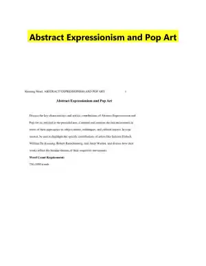 Abstract Expressionism and Pop Art