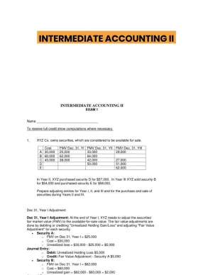 INTERMEDIATE ACCOUNTING II