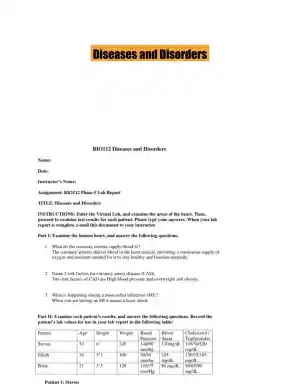 Diseases and Disorders