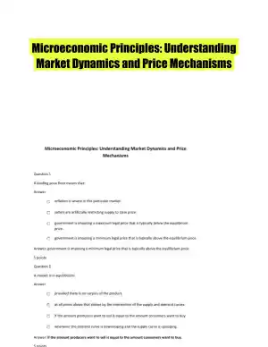 Microeconomic Principles: Understanding Market Dynamics and Price Mechanisms