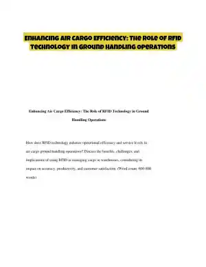 Enhancing Air Cargo Efficiency: The Role of RFID Technology in Ground Handling Operations