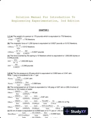 Solution Manual For Introduction To Engineering Experimentation, 3rd Edition