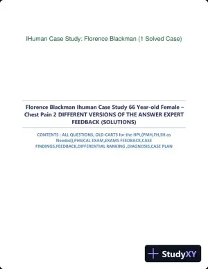 IHuman Case Study: Florence Blackman (1 Solved Case)