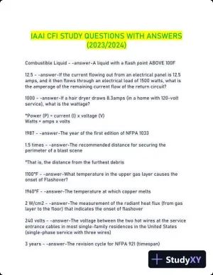 2023-2024 IAAI CFI Study Questions With Answers with Answers (258 Solved Questions)