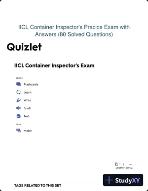 IICL Container Inspector's Pracice Exam with Answers (80 Solved Questions)
