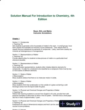 Solution Manual For Introduction to Chemistry, 4th Edition