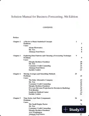 Solution Manual for Business Forecasting, 9th Edition
