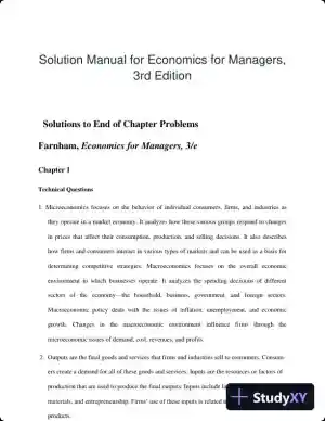 Solution Manual for Economics for Managers, 3rd Edition