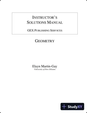 Solution Manual for Geometry, 1st Edition