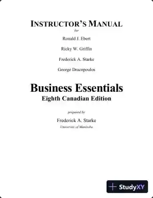 Business Essentials, Eighth Canadian Edition  Solution Manual