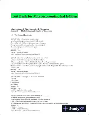Test Bank for Microeconomics, 2nd Edition