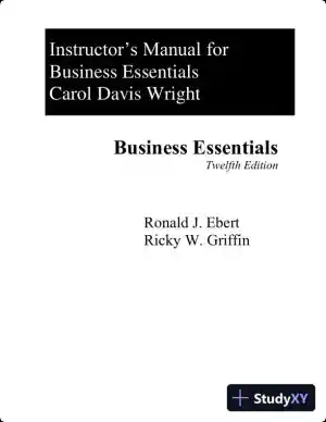 Solution Manual for Business Essentials, 12th Edition