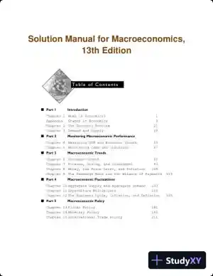 Solution Manual for Macroeconomics, 13th Edition
