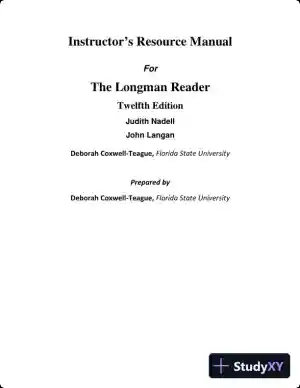 The Longman Reader, 12th Edition Lecture Notes