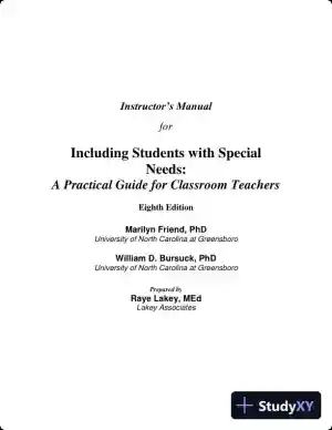 Lecture Notes for Including Students with Special Needs: A Practical Guide for Classroom Teachers, 8th Edition