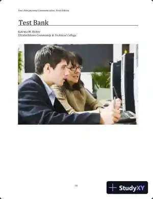 Test Bank for Your Interpersonal Communication , 1st Edition