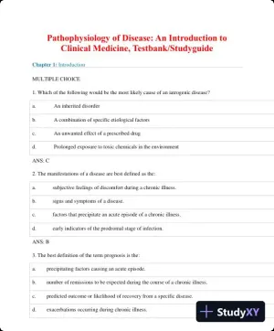 Test Bank For Pathophysiology of Disease: An Introduction to Clinical Medicine, 8th Edition