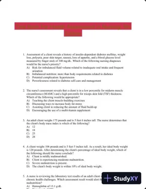 Test Bank For Health Assessment in Nursing, 5th Edition