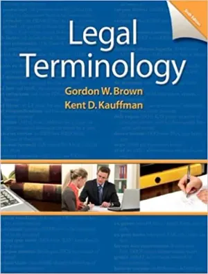 Cover of Legal Terminology by Kent Kauffman, Gordon W. Brown