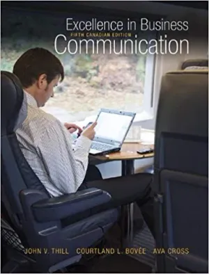 Cover of Excellence In Business Communication by John V. Thill, Courtland V. Bovee, Ava Cross