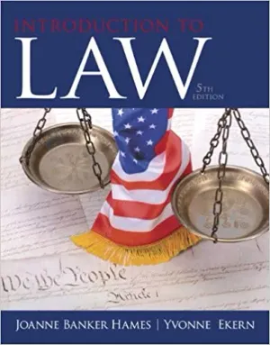 Cover of Introduction To Law by Joanne B. Hames, Yvonne Ekern