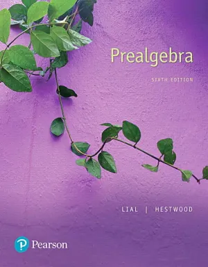 Cover of Prealgebra by Margaret L. Lial, Diana L. Hestwood