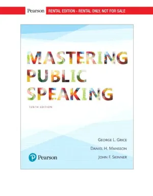 Cover of Mastering Public Speaking by George L. Grice, John F. Skinner, Daniel H. Mansson