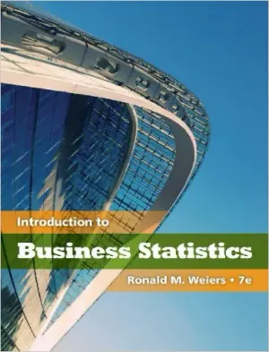 Cover of Introduction To Business Statistics by Ronald M. Weiers