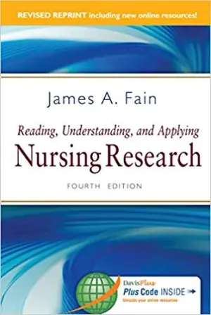 Cover of Reading, Understanding, And Applying Nursing Research by James A Fain