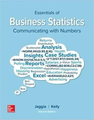 Cover of Essentials Of Business Statistics: Communicating With Numbers by Sanjiv Jaggia, Alison Kelly