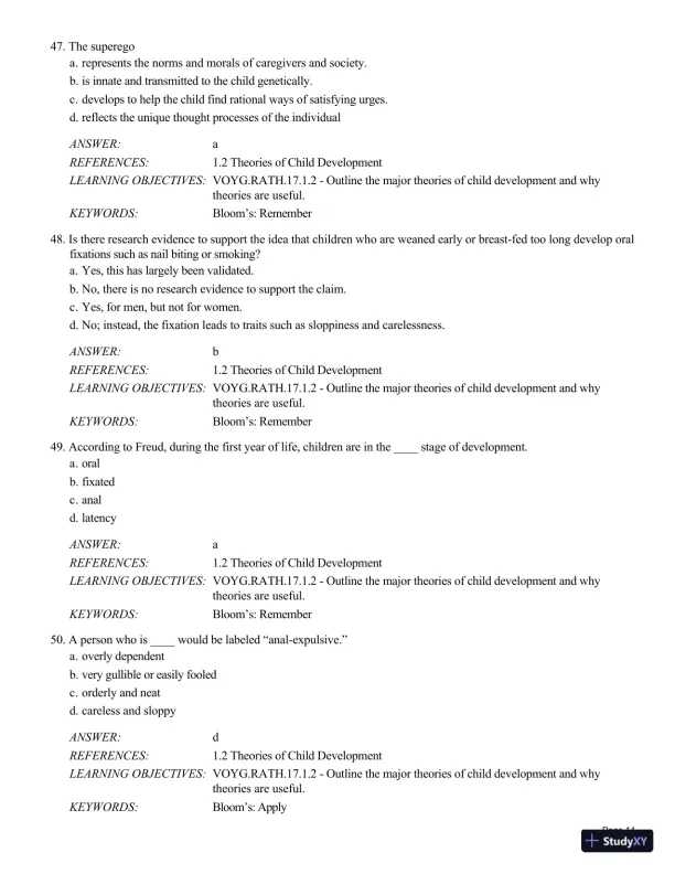 Test Bank For Childhood and Adolescence: Voyages in Development, 6th Edition - Page 15 preview image