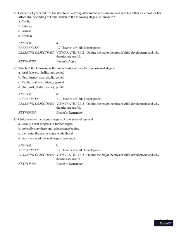 Test Bank For Childhood and Adolescence: Voyages in Development, 6th Edition - Page 16 preview image