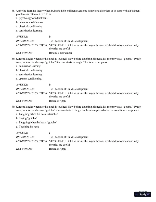 Test Bank For Childhood and Adolescence: Voyages in Development, 6th Edition - Page 21 preview image