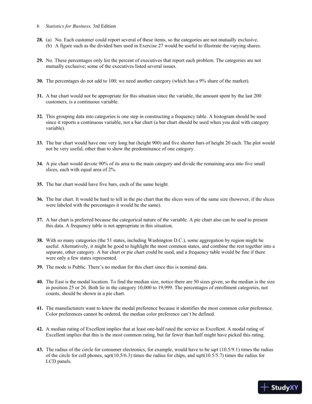 Solution Manual for Statistics for Business: Decision Making and Analysis, 3rd Edition - Page 10 preview image