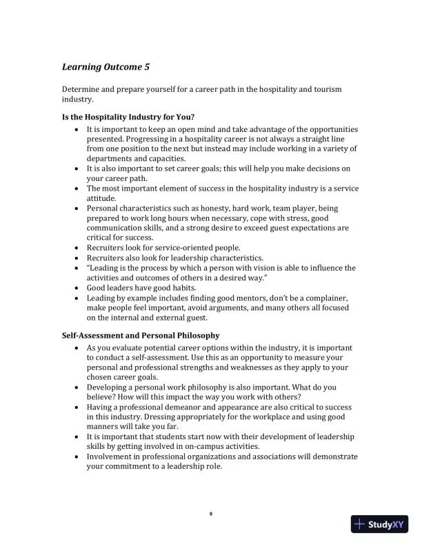 Exploring the Hospitality Industry, 4th Edition Class Notes - Page 12 preview image