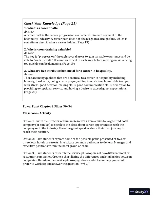 Exploring the Hospitality Industry, 4th Edition Class Notes - Page 13 preview image